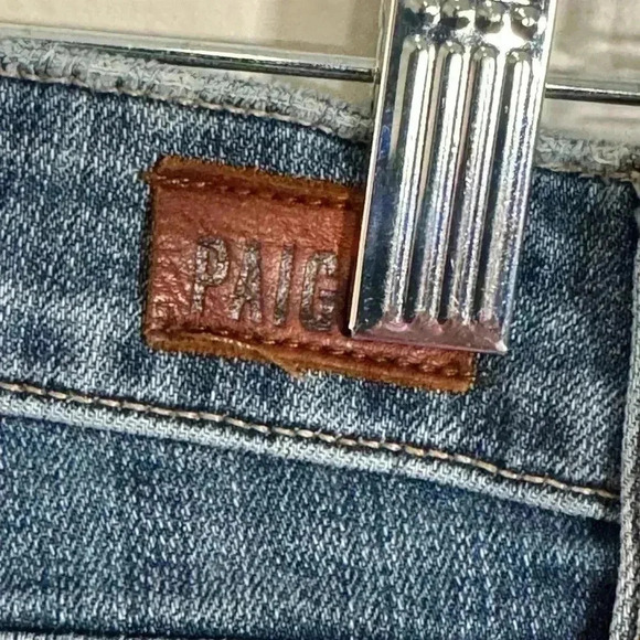 PAIGE VERDUGO ANKLE deconstructed hem MidRise straight skinny size 31 - Picture 7 of 9